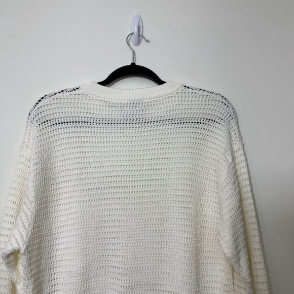 Varley Women’s Open Knit Sweater Size S Pull Over Crew Neck - Picture 6 of 8